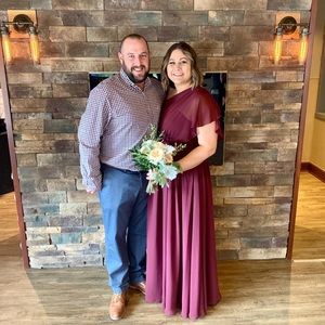 Morilee Maroon Bridesmaid Dress size 16